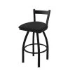 Holland Bar Stool Co. 30" Low Back Swivel Bar Stool, Black Wrinkle, Graph Coal Seat -Kitchen & Dining Furniture Sales Store Holland20Bar20Stool20Co 821BW018