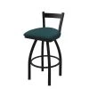 Holland Bar Stool Co. 30" Low Back Swivel Bar Stool, Black Wrinkle, Graph Tidal Seat -Kitchen & Dining Furniture Sales Store Holland20Bar20Stool20Co 821BW022