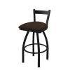 Holland Bar Stool Co. 30" Low Back Swivel Bar Stool, Black Wrinkle, Rein Coffee Seat -Kitchen & Dining Furniture Sales Store Holland20Bar20Stool20Co 821BW025