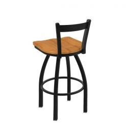 Holland Bar Stool Co. 30" Low Back Swivel Bar Stool, Black Wrinkle, Med Maple Seat -Kitchen & Dining Furniture Sales Store Holland20Bar20Stool20Co 821BWMedMpl 2