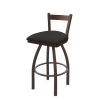 Holland Bar Stool Co. 30" Low Back Swivel Bar Stool, Bronze Finish, Canter Iron Seat