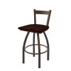 Holland Bar Stool Co. 30" Low Back Swivel Bar Stool, Bronze Finish, Dark Cherry Oak Seat -Kitchen & Dining Furniture Sales Store Holland20Bar20Stool20Co 821BZDCOak