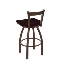 Holland Bar Stool Co. 30" Low Back Swivel Bar Stool, Bronze Finish, Dark Cherry Oak Seat -Kitchen & Dining Furniture Sales Store Holland20Bar20Stool20Co 821BZDCOak 2