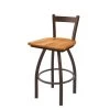 Holland Bar Stool Co. 30" Low Back Swivel Bar Stool, Bronze Finish, Med Maple Seat -Kitchen & Dining Furniture Sales Store Holland20Bar20Stool20Co 821BZMedMpl