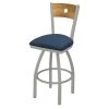 Holland Bar Stool Co. 30" Swivel Counter Stool, Nickel Finish, Med Back, Rein Bay Seat -Kitchen & Dining Furniture Sales Store Holland20Bar20Stool20Co 830ANMedMplB024