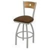 Holland Bar Stool Co. 30" Swivel Counter Stool, Nickel Finish, Med Back, Rein Thatch Seat -Kitchen & Dining Furniture Sales Store Holland20Bar20Stool20Co 830ANMedMplB026