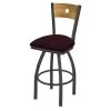 Holland Bar Stool Co. 30" Swivel Counter Stool, Bronze Finish, Med Back, Canter Bordeaux Seat -Kitchen & Dining Furniture Sales Store Holland20Bar20Stool20Co 830PWMedMplB005