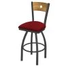 Holland Bar Stool Co. 30" Swivel Counter Stool, Bronze Finish, Med Back, Graph Ruby Seat