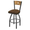 Holland Bar Stool Co. 30" Swivel Counter Stool, Bronze Finish, Med Back, Rein Thatch Seat -Kitchen & Dining Furniture Sales Store Holland20Bar20Stool20Co 830PWMedMplB026