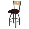 Holland Bar Stool Co. 30" Swivel Counter Stool, Bronze Finish, Nat Back, Canter Bordeaux Seat -Kitchen & Dining Furniture Sales Store Holland20Bar20Stool20Co 830PWNatMplB005