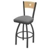 Holland Bar Stool Co. 30" Swivel Counter Stool, Bronze Finish, Nat Back, Canter Grey Seat -Kitchen & Dining Furniture Sales Store Holland20Bar20Stool20Co 830PWNatMplB007