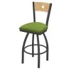 Holland Bar Stool Co. 30" Swivel Counter Stool, Bronze Finish, Nat Back, Canter Kiwi Green Seat -Kitchen & Dining Furniture Sales Store Holland20Bar20Stool20Co 830PWNatMplB009