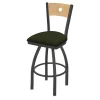 Holland Bar Stool Co. 30" Swivel Counter Stool, Bronze Finish, Nat Back, Canter Pine Seat