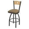 Holland Bar Stool Co. 30" Swivel Counter Stool, Bronze Finish, Nat Back, Canter Sand Seat -Kitchen & Dining Furniture Sales Store Holland20Bar20Stool20Co 830PWNatMplB013