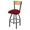 Holland Bar Stool Co. 30" Swivel Counter Stool, Bronze Finish, Nat Back, Graph Ruby Seat -Kitchen & Dining Furniture Sales Store Holland20Bar20Stool20Co 830PWNatMplB016