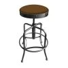 Holland Bar Stool Co. Adjustable Stool, Clear Coat Finish, Canter Thatch Seat