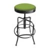 Holland Bar Stool Co. Adjustable Stool, Clear Coat Finish, Canter Kiwi Green Seat