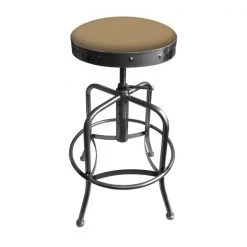 Holland Bar Stool Co. Adjustable Stool, Clear Coat Finish, Canter Sand Seat