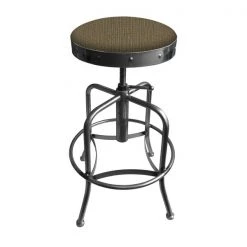Holland Bar Stool Co. Adjustable Stool, Clear Coat Finish, Graph Cork Seat