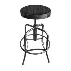 Holland Bar Stool Co. Adjustable Stool, Clear Coat Finish, Graph Coal Seat
