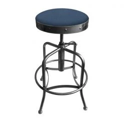 Holland Bar Stool Co. Adjustable Stool, Clear Coat Finish, Rein Bay Seat