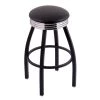 Holland Bar Stool Co. 25" Counter Stool, Black Wrinkle, Accent Ring, Vinyl Seat, 360 Swivel -Kitchen & Dining Furniture Sales Store Holland20Bar20Stool20Co C8B3CBlkVinyl