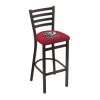 Holland Bar Stool Co. 30" Blk Wrinkle Alabama Stationary Bar Stool, Ladder Back -Kitchen & Dining Furniture Sales Store Holland20Bar20Stool20Co L004AL Ele