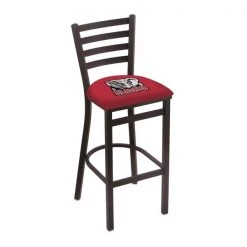 Holland Bar Stool Co. 30" Blk Wrinkle Alabama Stationary Bar Stool, Ladder Back