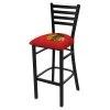 Holland Bar Stool Co. 30" Blk Wrinkle Chicago Blackhawks Stationary Bar Stool, Ladder Back -Kitchen & Dining Furniture Sales Store Holland20Bar20Stool20Co L004ChiHwk R