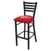 Holland Bar Stool Co. 30" Blk Wrinkle Detroit Red Wings Stationary Bar Stool, Ladder Back -Kitchen & Dining Furniture Sales Store Holland20Bar20Stool20Co L004DetRed