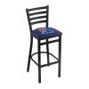 Holland Bar Stool Co. 30" Blk Wrinkle Louisiana Tech Stationary Bar Stool, Ladder Back -Kitchen & Dining Furniture Sales Store Holland20Bar20Stool20Co L004LaTech