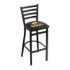 Holland Bar Stool Co. 30" Blk Wrinkle Michigan Tech Stationary Bar Stool, Ladder Back -Kitchen & Dining Furniture Sales Store Holland20Bar20Stool20Co L004MITech