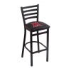 Holland Bar Stool Co. 30" Blk Wrinkle Miami (OH) Stationary Bar Stool, Ladder Back -Kitchen & Dining Furniture Sales Store Holland20Bar20Stool20Co L004Mia OH