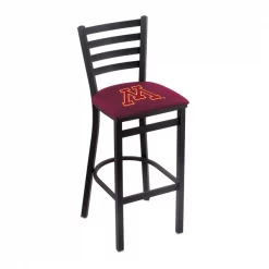 Holland Bar Stool Co. 30" Blk Wrinkle Minnesota Stationary Bar Stool, Ladder Back
