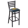 Holland Bar Stool Co. 30" Blk Wrinkle Notre Dame (ND) Stationary Bar Stool, Ladder Back -Kitchen & Dining Furniture Sales Store Holland20Bar20Stool20Co L004ND ND