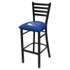 Holland Bar Stool Co. 25" Blk Wrinkle New York Rangers Stationary Counter Stool, Ladder Back -Kitchen & Dining Furniture Sales Store Holland20Bar20Stool20Co L004NYRang