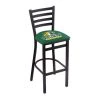 Holland Bar Stool Co. 30" Blk Wrinkle Northern Michigan Stationary Bar Stool, Ladder Back