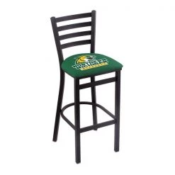 Holland Bar Stool Co. 30" Blk Wrinkle Northern Michigan Stationary Bar Stool, Ladder Back