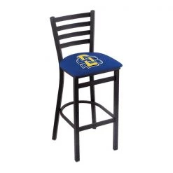 Holland Bar Stool Co. 30" Blk Wrinkle South Dakota State Stationary Bar Stool, Ladder Back