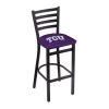 Holland Bar Stool Co. 30" Blk Wrinkle TCU Stationary Bar Stool, Ladder Back -Kitchen & Dining Furniture Sales Store Holland20Bar20Stool20Co L004TexChr