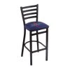 Holland Bar Stool Co. 30" Blk Wrinkle Tulsa Stationary Bar Stool, Ladder Back -Kitchen & Dining Furniture Sales Store Holland20Bar20Stool20Co L004TulsaU