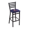 Holland Bar Stool Co. 30" Blk Wrinkle Virginia Stationary Bar Stool, Ladder Back
