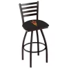 Holland Bar Stool Co. 25" Blk Wrinkle Arizona State Swivel Bar Stool, Ladder Back, Pitchfork -Kitchen & Dining Furniture Sales Store Holland20Bar20Stool20Co L014ArizSt F
