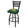 Holland Bar Stool Co. 30" Blk Wrinkle Baylor Swivel Bar Stool, Ladder Back