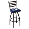 Holland Bar Stool Co. 25" Blk Wrinkle Brigham Young Swivel Bar Stool, Ladder Back -Kitchen & Dining Furniture Sales Store Holland20Bar20Stool20Co L014BrigYn