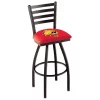Holland Bar Stool Co. 25" Blk Wrinkle Ferris State Swivel Bar Stool, Ladder Back -Kitchen & Dining Furniture Sales Store Holland20Bar20Stool20Co L014FerrSt