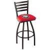Holland Bar Stool Co. 25" Blk Wrinkle Georgia "Bulldog" Swivel Bar Stool, Ladder Back -Kitchen & Dining Furniture Sales Store Holland20Bar20Stool20Co L014GA Dog 1