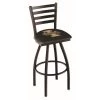 Holland Bar Stool Co. 25" Blk Wrinkle Idaho Swivel Bar Stool, Ladder Back -Kitchen & Dining Furniture Sales Store Holland20Bar20Stool20Co L014IdahoU