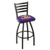 Holland Bar Stool Co. 25" Blk Wrinkle Louisiana State Swivel Bar Stool, Ladder Back -Kitchen & Dining Furniture Sales Store Holland20Bar20Stool20Co L014LaStUn