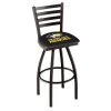 Holland Bar Stool Co. 25" Blk Wrinkle Michigan Tech Swivel Bar Stool, Ladder Back -Kitchen & Dining Furniture Sales Store Holland20Bar20Stool20Co L014MITech